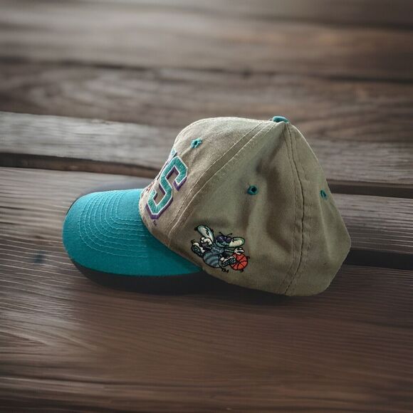 Vintage Charlotte Hornets Snapback Hat Official Licensed NBA Twill 1990's Rare - Picture 3 of 6